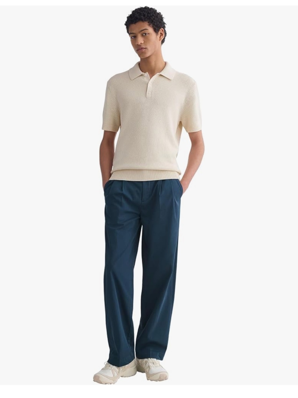 NEW Everlane Men’s Pull On Easy Trouser - Relaxed Fit Dress Pant - Navy